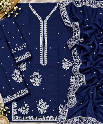 Gulaal NF 3011 Premium Dhanak Embroidered 3-Piece Winter Suit