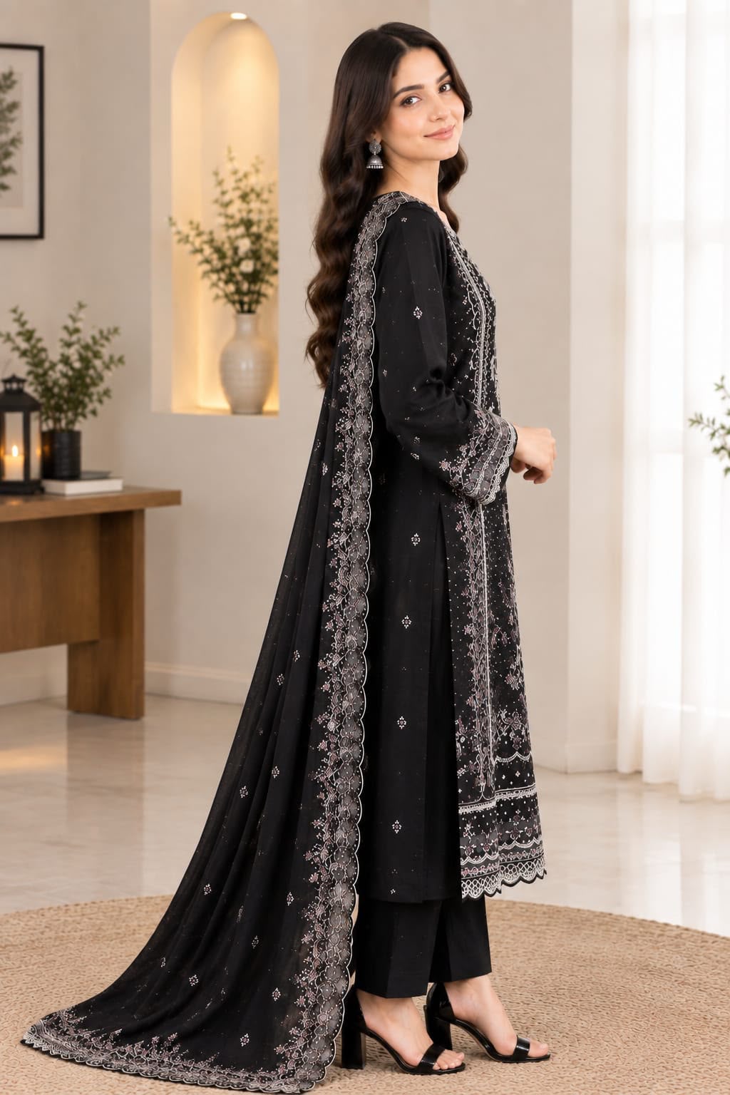 Bareeze 6009 Karandi Embroidered 3-Piece Suit