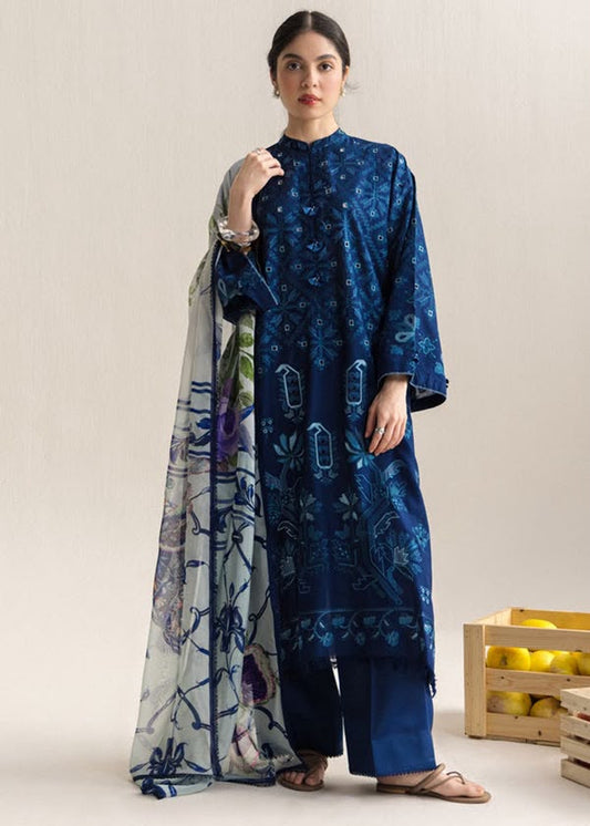 COCO 9068 Premium Dhanak Embroidered Suit with Wool Shawl
