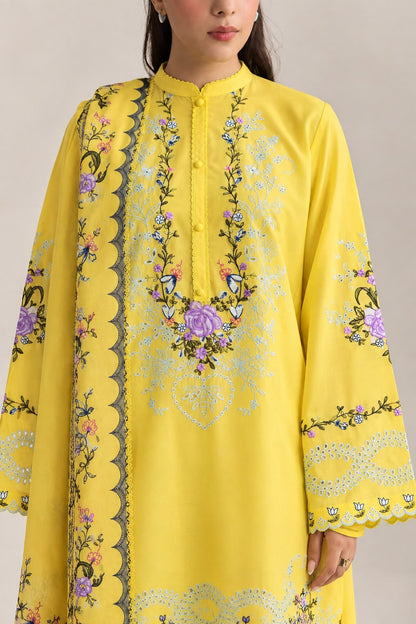 COCO 9048 Premium Dhanak Embroidered Suit with Wool Shawl