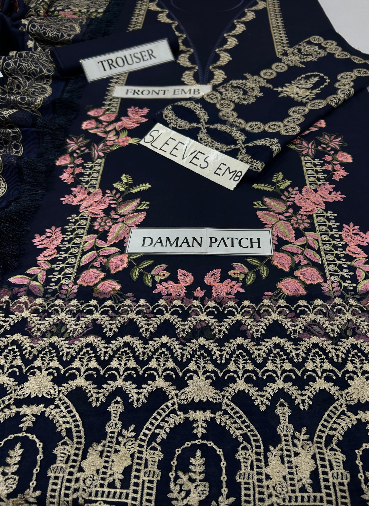 3-piece embroidered lawn suit by Kahf from the Premium Luxury Lawn