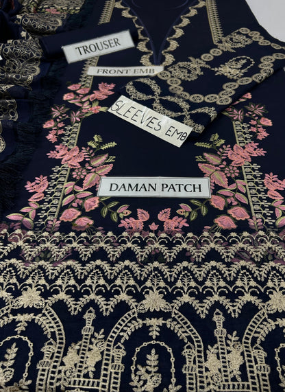 3-piece embroidered lawn suit by Kahf from the Premium Luxury Lawn