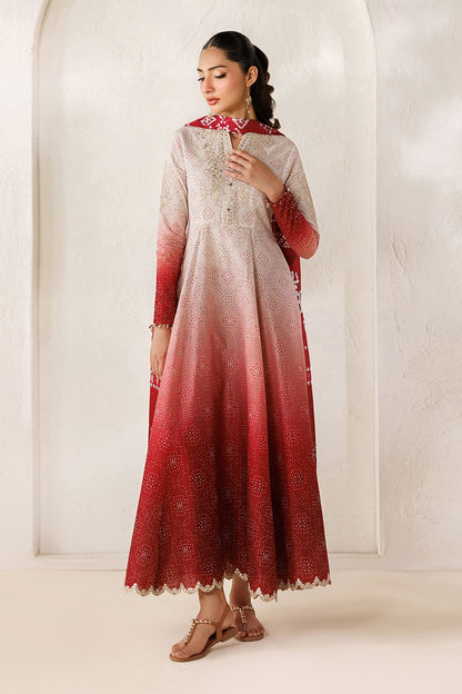 3-Piece Digital Printed Silk Suit with Embroidered Patches & Chiffon Dupatta | Bella's Creation