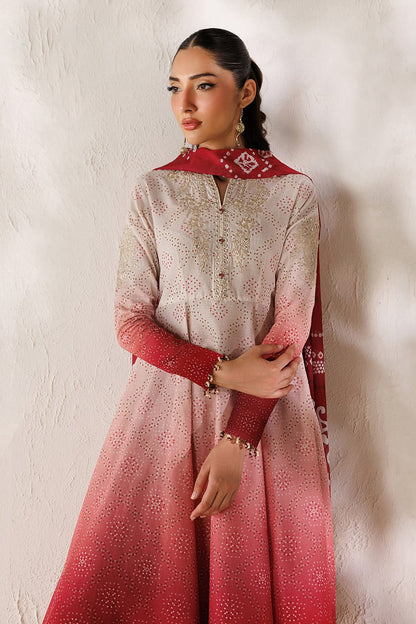 3-Piece Digital Printed Silk Suit with Embroidered Patches & Chiffon Dupatta | Bella's Creation