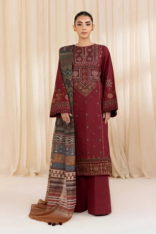 Sapphire 2708 Premium Airjet Dhanak Embroidered Winter Suit - Model View