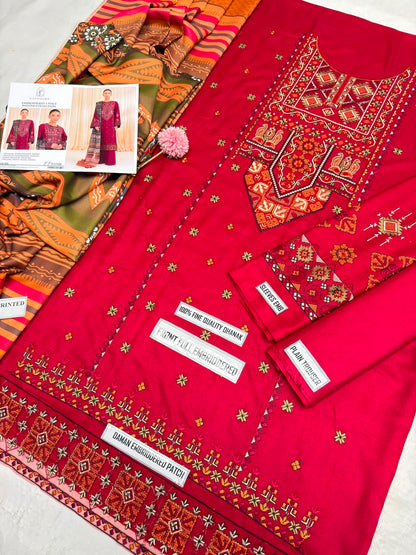 Sapphire 2708 Front Full Embroidery Dhanak Winter Collection