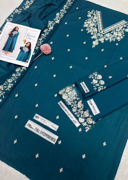 Rozana FF 7626C Front Full Embroidered Dhanak Winter Collection