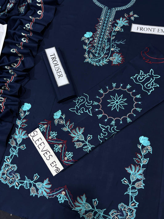 IZNIK Premium Dhanak 3-Piece Embroidered Suit | Winter Collection 2026 | NF-3018