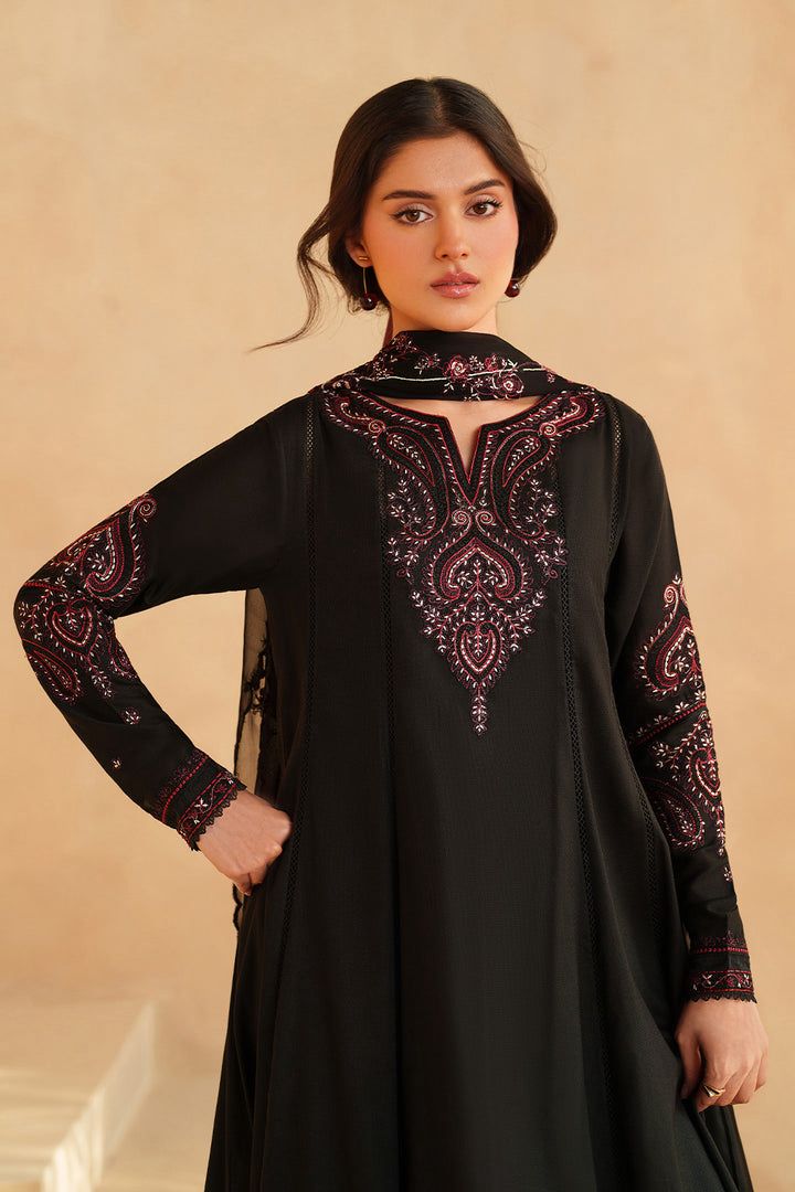 Iznik NF-3001 Premium Dhanak Embroidered Suit - Back View
