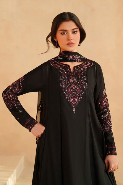 Iznik NF-3001 Premium Dhanak Embroidered Suit - Back View