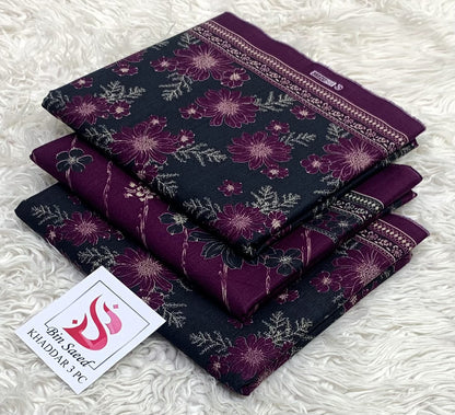 Bin Saeed Khaddar 3PC Unstitched Suit 2026