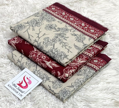 Bin Saeed Khaddar 3PC Unstitched Suit 2026