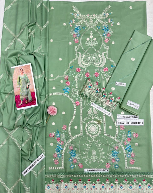 Parishay 9020 | Premium Dhanak Heavy Embroidery 3-Piece Winter Suit