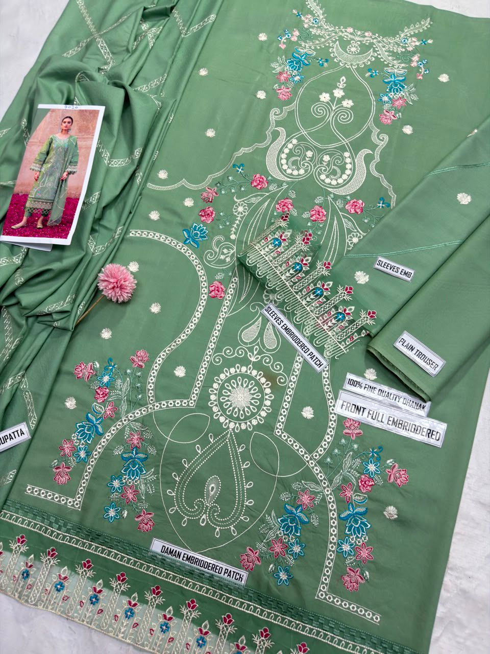 Parishay 9020 | Premium Dhanak Heavy Embroidery 3-Piece Winter Suit