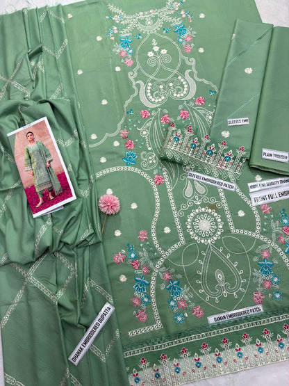 Parishay 9020 | Premium Dhanak Heavy Embroidery 3-Piece Winter Suit