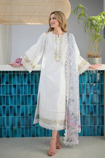 Jazmin 7599 premium Airjet Dhanak suit with full embroidery and digital print wool shawl