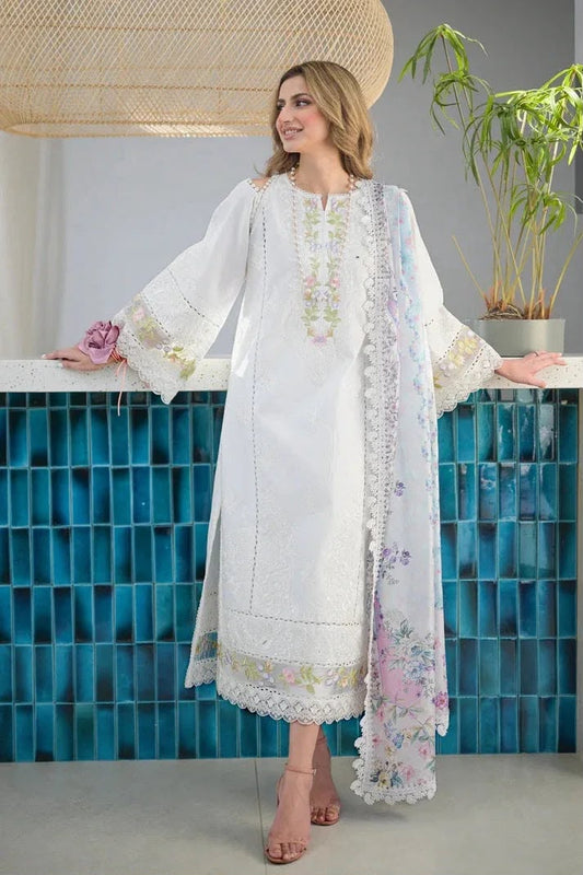 Jazmin 7599 premium Airjet Dhanak suit with full embroidery and digital print wool shawl
