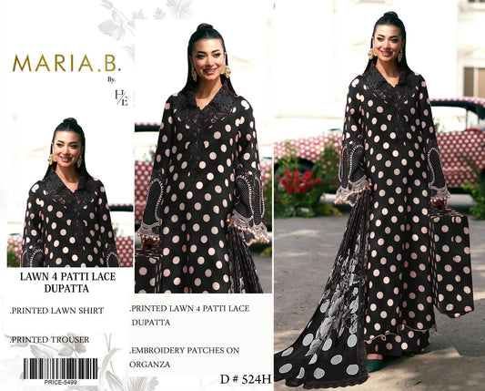 MARIA.B. Lawn 4 Patti Lace Dupatta set