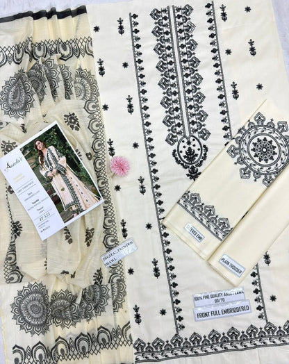 Aneela's Summer Lawn Three Piece Unstitched Suit Vol.3 – Bella's Creation