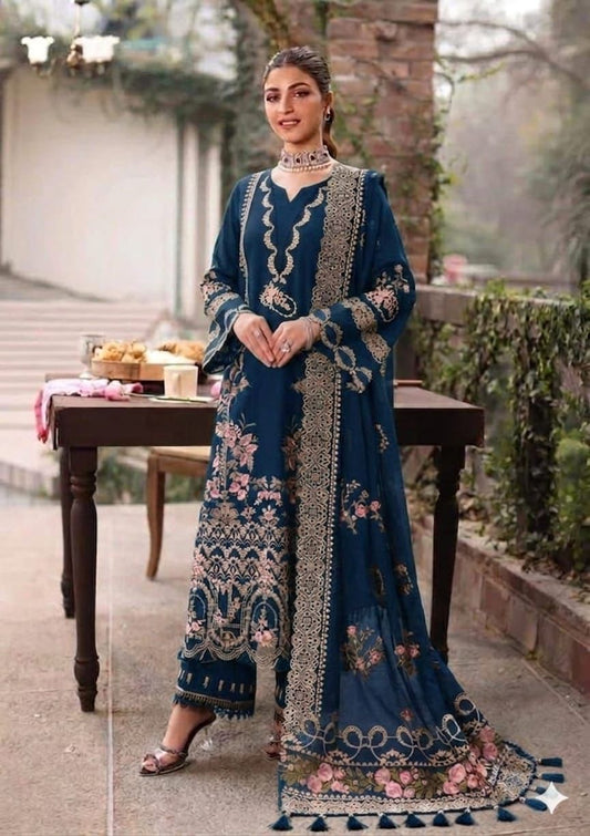 3-piece embroidered suit by Kahf from the Premium Luxury Lawn Summer Collection.