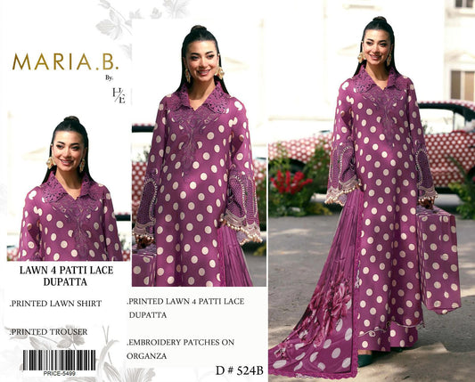 MARIA.B. Lawn 4 Patti Lace Dupatta set