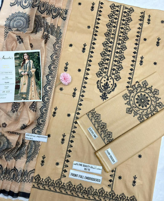 Aneela’s Summer Collection Lawn Three Piece