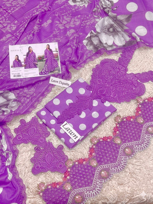 MARIA.B. Lawn 4 Patti Lace Dupatta set