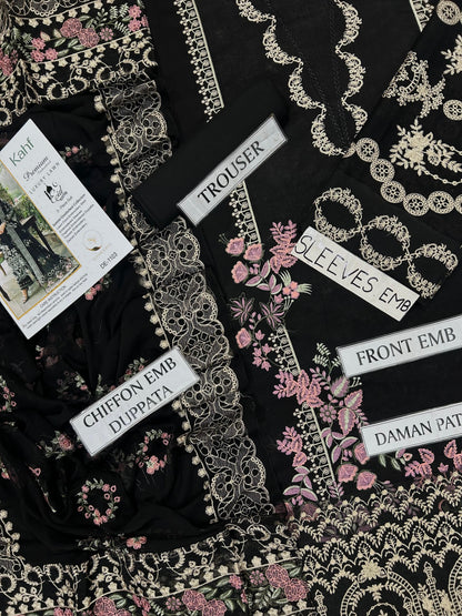 3-piece embroidered lawn suit by Kahf from the Premium Luxury Lawn