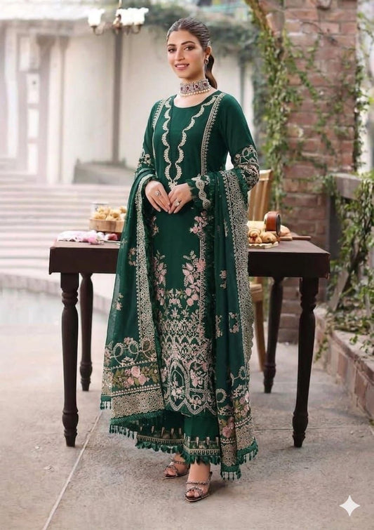 3-piece embroidered lawn suit by Kahf from the Premium Luxury Lawn