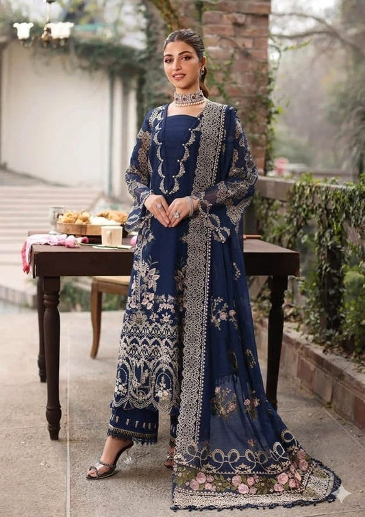 3-piece embroidered lawn suit by Kahf from the Premium Luxury Lawn