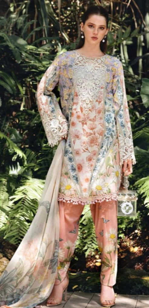 MARIA.B. Lawn 4 Patti Ready to Wear Dupatta set