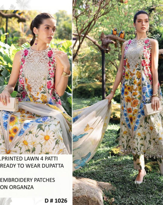 MARIA.B. Lawn 4 Patti Ready to Wear Dupatta