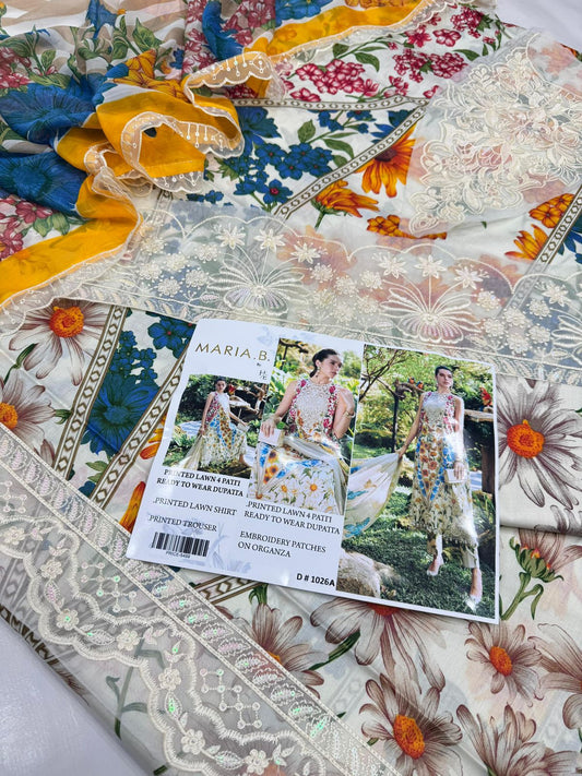 MARIA.B. Lawn 4 Patti Ready to Wear Dupatta