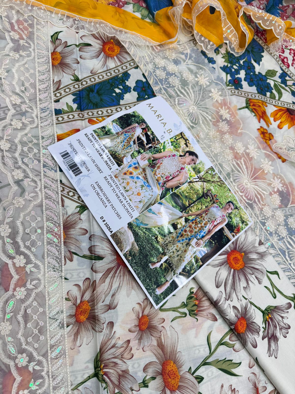 MARIA.B. Lawn 4 Patti Ready to Wear Dupatta | Buy Online Pakistan | Bella's Creation