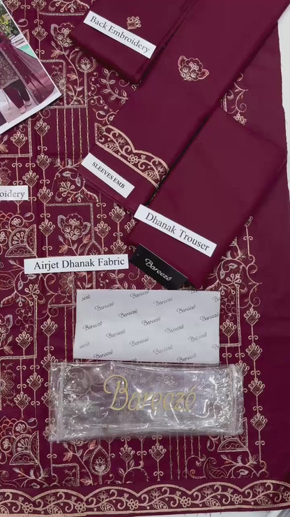 Premium Airjet Dhanak With Embroidery Dhanak Shawl – Winter Collection 2026-27