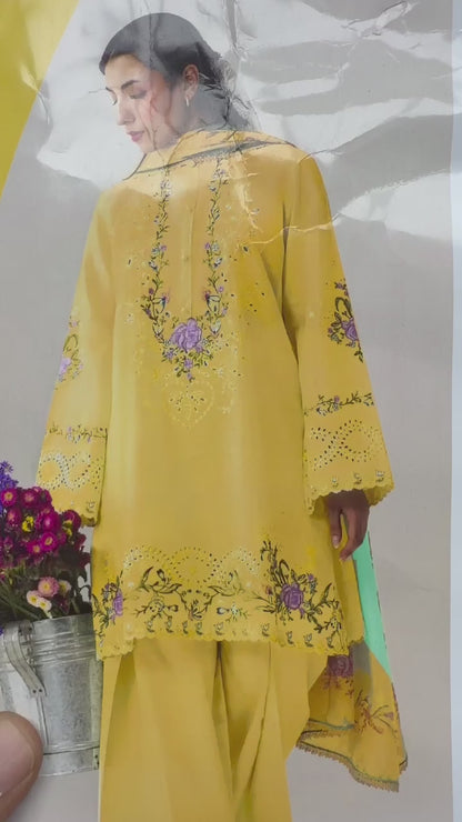 COCO 9048 Premium Dhanak Embroidered Suit with Wool Shawl