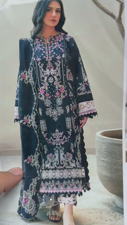 Florent Chikankari Embroidered Dhanak Suit – Code 584