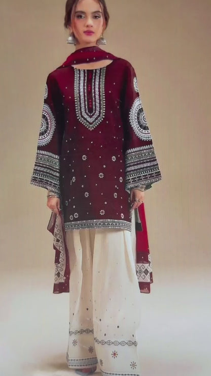 Jazmin 2709 Premium Airjet Dhanak 3-Piece Suit