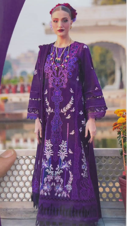 Mahnur 9005 Dhanak Embroidered Suit – Purple | Winter Collection 2026-27