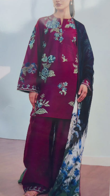 Zara Shahjahan 3096 Premium Dhanak 3-Piece Winter Suit